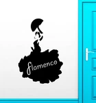 Vinyl Wall Decal Flamenco Studio Dancer Girl With Fan Logo Stickers 3509IG. Fixed Price $69.99.