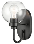 Millennium Lighting 91201-MB 1-LIGHT Wall Sconce Matte Black Clear Glass Shade. Fixed Price $40.30.