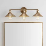 Jonathan August 26.5 In. 3-LIGHT Metal Brass Gold Vanity. Fixed Price $64.95.
