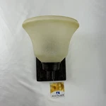 Two Kichler Langford Bronze Wall Sconces With Dusty Citrine Glass Shade 5388 Cst. Fixed Price $72.99.