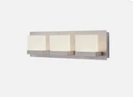 Home Decorators Alberson Collection 3-LIGHT Brushed Nickel Led Vanity. Fixed Price $14.99.