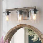 Lnc Weyland Farmhouse 20 In. 3-LIGHT Rust Black Bathroom Bar Vanity. Fixed Price $69.99.