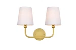 Elegant Lighting LD7322W16 Senna 16"W Vanity - Brass. Fixed Price $106.00.
