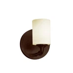 Justice Fusion Bronx Light 8" Wall Sconce, Bronze FSN-8461-10-OPAL-DBRZ. Fixed Price $160.20.