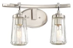 Minka Lavery 2302-84 Nickel 2-LIGHT Vanity From The Poleis Collection. Fixed Price $259.00.
