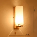 Wooden Glass Wall Lamp - Elegant Sconce For Bedroom And Living Decor. Fixed Price $28.45.