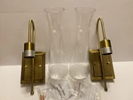 Two Nuvo Lighting 60/6857 Bahari 17.5" Tall Bathroom Sconce - Brass. Fixed Price $100.00.