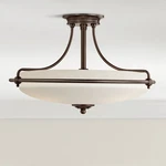 Quoizel Griffin 21" Palladian Bronze And Opal Glass Ceiling Light. Fixed Price $335.99.