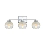Golden Lighting 3094-BA3 Elliott 25"W Vanity Chrome / Alabaster. Fixed Price $199.99.
