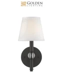 Set Of Golden Lighting 3500-1 Rbz-cwh Waverly Collection 12"H Wall Sconces. Fixed Price $94.89.