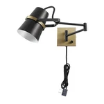 Mckibbin Modern Industrial Wall Sconce Matte Black Brass Swing Arm Light. Fixed Price $66.69.