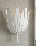 Modern Farmhouse 1-LIGHT Maple Leaf Sconce Wall Weathered White Nib. Fixed Price $38.27.