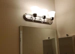 Kichler Independence 24 3-LIGHT Chrome Vanity W Frosted Glass 5337CHS. Fixed Price $40.00.