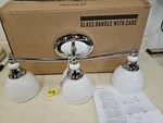 Kichler 5369 Chrome Light Cased Opal Glass Fixture. MT6. Fixed Price $58.00.