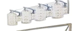 Allen + Roth Quinn 25.98-INCH 4-LIGHT Vanity Bar Polished Chrome New #VBL19-4CH. Fixed Price $99.99.