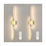 Modern Led Wall Sconce Set Of Two With Remote Control, 40" Dimmable Scon.... Fixed Price $124.82.