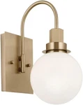 Kichler Light Wall Sconce Champagne Bronze 55149 Cpz Retails At $185. Fixed Price $49.00.