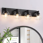 Lmnlvn Bathroom Fixtures 4-LIGHT Matte Black Vanity Lights Modern. Fixed Price $142.33.