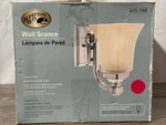Hampton Bay 1-LIGHT Chrome Wall Sconce Bathroom Vanity Powder Lighting. Fixed Price $17.99.