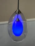 Fire Pendant - Clear/blue/nickel Tech Lighting Compatible 12V Halogen New. Fixed Price $149.00.