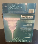 Art Nouveau Lighted Shelf Sconce Hunter 12" X 11" Elec Wire White Shabby Chic. Fixed Price $20.69.