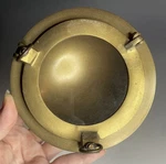 Vintage Nautical Pottery Barn Scandinavian Porthole Trinket Box Faux Brass. Fixed Price $34.00.
