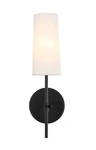 Roseto EGBF54349 Theudosia Light 16" Tall Bathroom Sconce - Black. Fixed Price $74.00.