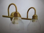 Kichler Avery 14.5 In. 2-LIGHT Natural Brass Vintage Bathroom Vanity. Fixed Price $66.45.