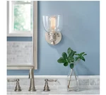 Home Decorators Evelyn 6 In. 1-LIGHT Brushed Nickel Industrial Wall Sconce. Fixed Price $22.43.