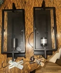 Set 2 Kenton 4.75 In. 1-LIGHT Vintage Black Matte Industrial Wall Sconce W/ Cage. Fixed Price $39.99.