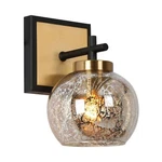 Zevni 1-LIGHT Brass Gold Wall Sconce, Globe Mercury Glass, Modern Vanity. Fixed Price $35.95.