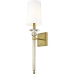 Z-lite 804-1S-RB-WH Ava Light 5.5 Inch Rubbed Brass Wall Sconce. Fixed Price $208.00.