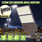 277-480V 44800LM 320W Commercial Led Shoebox Parking Lot Light Fixture Photocell. Fixed Price $196.03.