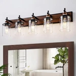 Lanhall 5-LIGHT Farmhouse Bathroom Fixtures Vintage Vanity Lig.... Fixed Price $125.04.