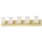 Satin Brass Five Light Bath Vanity From The Lateral Collection. Fixed Price $224.00.