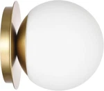Wall Sconces, 1 Light Modern Globe In Aged Brass, For Bedroom. Fixed Price $34.99.