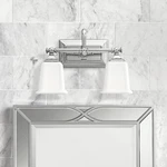 Quoizel Nicholas 15" Wide 2-LIGHT Polished Chrome Bathroom. Fixed Price $158.99.