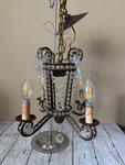 2004 Currey & Company 9544 Crystal 4-LIGHT Chandelier Birdcage Style Rhine Gold. Fixed Price $349.00.