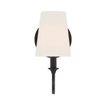 Crystorama Payton Light Wall Mount, Black Forged/white PAY-921-BF. Fixed Price $168.00.