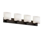 Justice Design Fusion Modular 4-LT Bath Oval, Opal/bz FSN-8924-30-OPAL-DBRZ. Fixed Price $352.00.