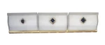 Waldorf Astoria Art Deco Slip Shade 3 Light Glass Wall Sconce. Fixed Price $1150.00.