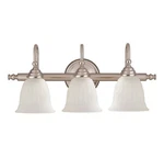 Savoy House 1062-3 Nickel Brunswick 24"W 3-LIGHT Bathroom Vanity. Fixed Price $238.00.