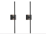 Wall Sconces Set Of Two Matte Black Light Fixtures Lamp With Led 30.... Fixed Price $33.99.