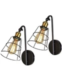Set Of 2 Hamilyeah Industrial Wall Sconces Lighting Indoor, Adjustable. Fixed Price $35.00.