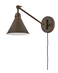 Hinkley Lighting 3690 Arti 10" Tall Hardwired Or Plug-in Wall Bronze. Fixed Price $269.00.