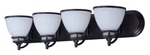 Maxim Novus 4 Light 30" Wide Wall Sconce With White Glass Shade. Fixed Price $140.00.