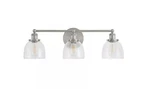 Home Decorators Evelyn 26.75" 3-LIGHT Brushed Nickel Vanity Seeded Glass. Fixed Price $12.99.