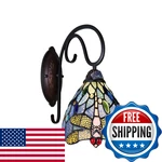 Chloe Lighting Sunniva Dragonfly Tiffany-style Dark Bronze 1 Wall Sconce. Fixed Price $20.23.