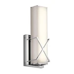 Kichler Trinsic Wall Sconce Led, Chrome, Satin Etched White - 45656CHLED. Fixed Price $279.99.