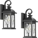 Naxttii 15 Outdoor Wall Sconce Lights Matte Black Porch Lantern 2-PACK E26-OB. Fixed Price $50.00.